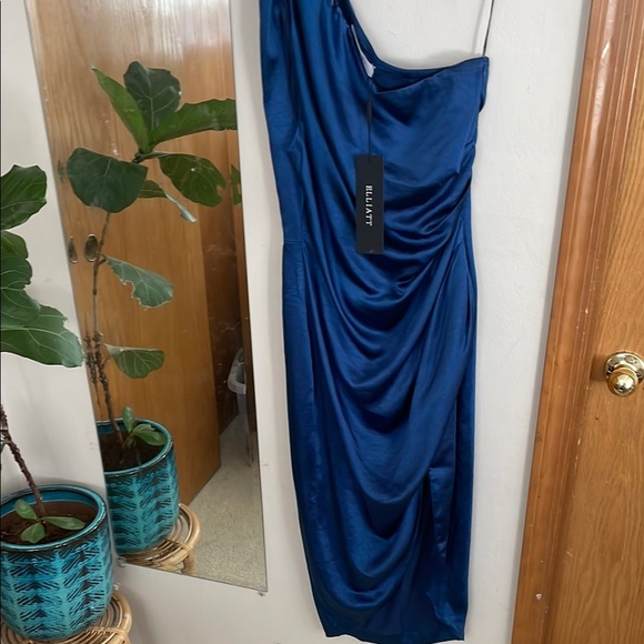 Elliatt Blue One Shoulder Dress - Picture 4 of 7